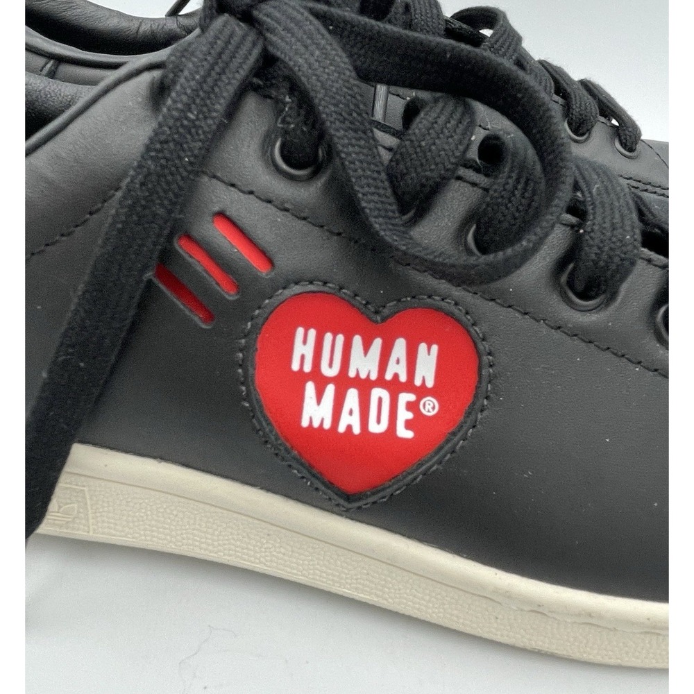 Men's Adidas Originals Stan Smith Human Made Shoes Black/White FY0736 Size 7 View 3